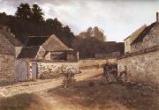 Alfred Sisley Village Street in Marlotte France oil painting artist